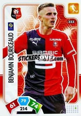 Sticker Benjamin Bourigeaud - Foot 2020-2021. Adrenalyn Xl - Panini