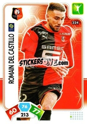Sticker Romain Del Castillo - Foot 2020-2021. Adrenalyn Xl n. 324 - Panini