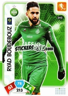 Sticker Ryad Boudebouz - Foot 2020-2021. Adrenalyn Xl n. 342 - Panini