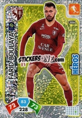 Sticker Farid Boulaya - Foot 2020-2021. Adrenalyn Xl - Panini