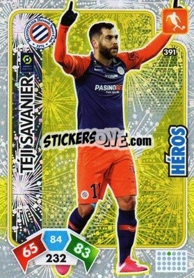 Sticker Téji Savanier - Foot 2020-2021. Adrenalyn Xl n. 391 - Panini