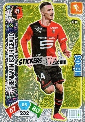 Sticker Benjamin Bourigeaud - Foot 2020-2021. Adrenalyn Xl n. 401 - Panini