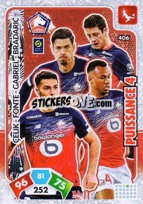 Sticker Mehmet Zeki Çelik / José Fonte / Gabriel / Domagoj Bradaric - Foot 2020-2021. Adrenalyn Xl n. 406 - Panini