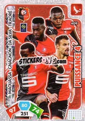 Sticker Faitout Maouassa / Joris Gnagnon / Damien Da Silva / El Bilal Traoré - Foot 2020-2021. Adrenalyn Xl n. 409 - Panini