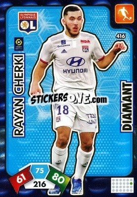 Sticker Rayan Cherki - Foot 2020-2021. Adrenalyn Xl n. 416 - Panini