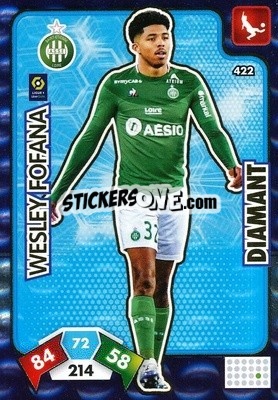 Sticker Wesley Fofana - Foot 2020-2021. Adrenalyn Xl n. 422 - Panini