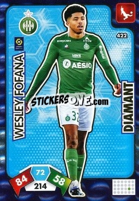 Cromo Wesley Fofana - Foot 2020-2021. Adrenalyn Xl - Panini