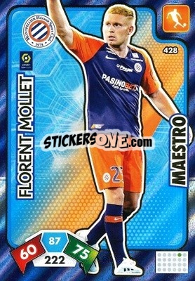 Sticker Florent Mollet - Foot 2020-2021. Adrenalyn Xl n. 428 - Panini