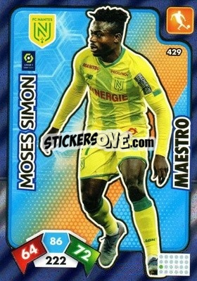 Sticker Moses Simon - Foot 2020-2021. Adrenalyn Xl n. 429 - Panini