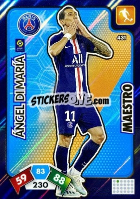 Sticker Ángel Di María - Foot 2020-2021. Adrenalyn Xl n. 431 - Panini