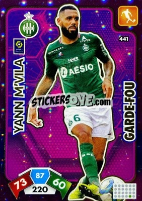 Sticker Yann M'Vila - Foot 2020-2021. Adrenalyn Xl n. 441 - Panini