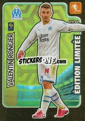 Sticker Valentin Rongier - Foot 2020-2021. Adrenalyn Xl n. 474 - Panini
