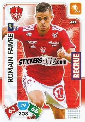 Sticker Romain Faivre - Foot 2020-2021. Adrenalyn Xl - Panini