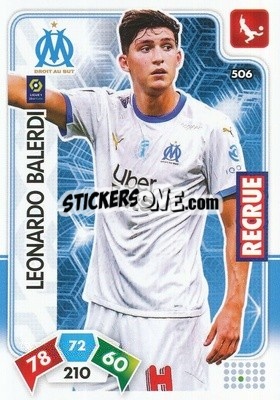 Cromo Leonardo Balerdi - Foot 2020-2021. Adrenalyn Xl - Panini