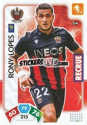 Sticker Rony Lopes - Foot 2020-2021. Adrenalyn Xl - Panini