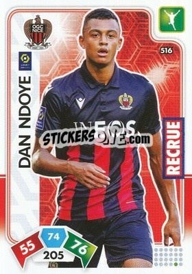 Sticker Dan Ndoye - Foot 2020-2021. Adrenalyn Xl n. 516 - Panini