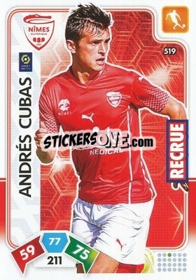 Sticker Andrés Cubas - Foot 2020-2021. Adrenalyn Xl n. 519 - Panini
