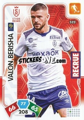 Sticker Valon Berisha - Foot 2020-2021. Adrenalyn Xl n. 522 - Panini