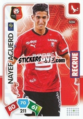 Sticker Nayef Aguerd - Foot 2020-2021. Adrenalyn Xl - Panini