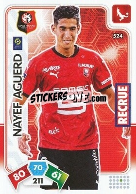 Sticker Nayef Aguerd - Foot 2020-2021. Adrenalyn Xl n. 524 - Panini