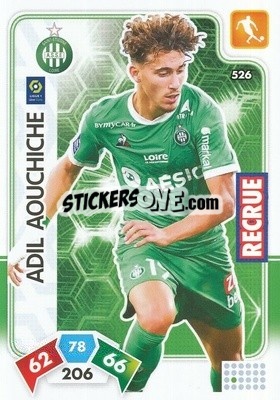 Sticker Adil Aouchiche - Foot 2020-2021. Adrenalyn Xl n. 526 - Panini