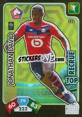 Sticker Jonathan David - Foot 2020-2021. Adrenalyn Xl - Panini