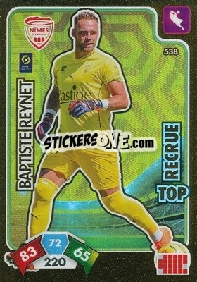 Sticker Baptiste Reynet - Foot 2020-2021. Adrenalyn Xl - Panini