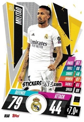 Figurina Éder Militão - UEFA Champions League 2020-2021. Match Attax - Topps