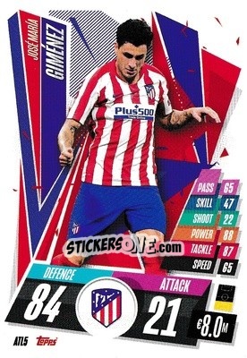 Sticker José María Giménez - UEFA Champions League 2020-2021. Match Attax - Topps