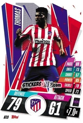Sticker Thomas - UEFA Champions League 2020-2021. Match Attax n. ATL9 - Topps