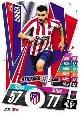 Sticker Ángel Correa - UEFA Champions League 2020-2021. Match Attax - Topps