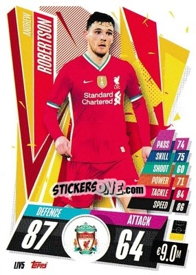 Sticker Andrew Robertson - UEFA Champions League 2020-2021. Match Attax n. LIV5 - Topps