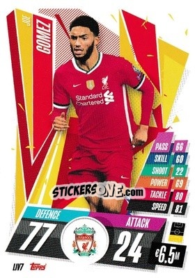 Sticker Joe Gomez - UEFA Champions League 2020-2021. Match Attax - Topps