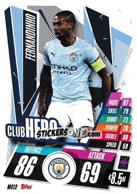 Cromo Fernandinho - UEFA Champions League 2020-2021. Match Attax - Topps