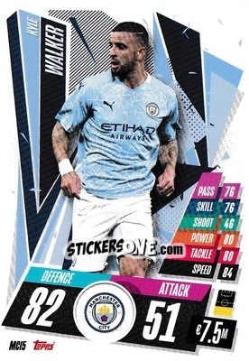 Cromo Kyle Walker - UEFA Champions League 2020-2021. Match Attax - Topps