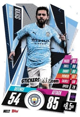 Sticker Bernardo Silva - UEFA Champions League 2020-2021. Match Attax - Topps