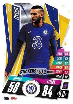 Sticker Hakim Ziyech - UEFA Champions League 2020-2021. Match Attax - Topps