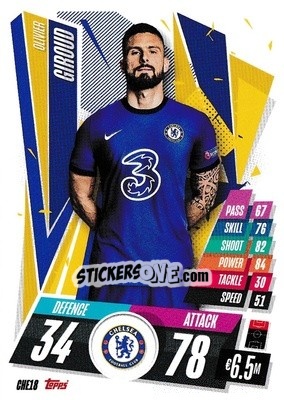 Cromo Olivier Giroud - UEFA Champions League 2020-2021. Match Attax - Topps