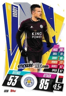 Sticker Jamie Vardy - UEFA Champions League 2020-2021. Match Attax - Topps