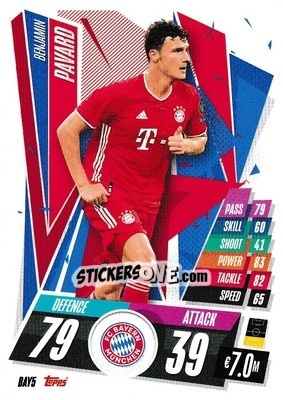 Cromo Benjamin Pavard - UEFA Champions League 2020-2021. Match Attax - Topps