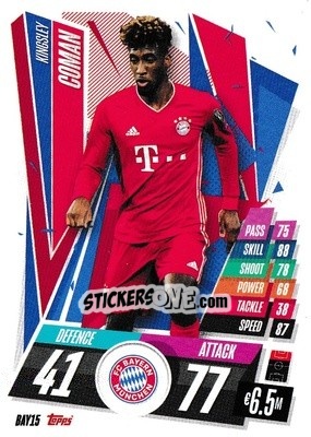 Sticker Kingsley Coman - UEFA Champions League 2020-2021. Match Attax - Topps
