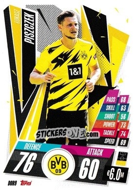 Sticker Lukasz Piszczek - UEFA Champions League 2020-2021. Match Attax n. DOR9 - Topps