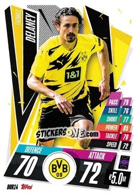 Sticker Thomas Delaney - UEFA Champions League 2020-2021. Match Attax - Topps
