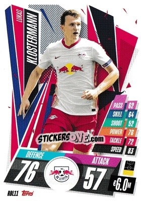 Sticker Lukas Klostermann - UEFA Champions League 2020-2021. Match Attax n. RBL11 - Topps