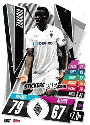Sticker Denis Zakaria - UEFA Champions League 2020-2021. Match Attax n. BMG7 - Topps