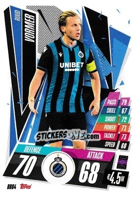 Sticker Ruud Vormer - UEFA Champions League 2020-2021. Match Attax n. BRU4 - Topps