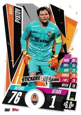 Sticker Andriy Pyatov - UEFA Champions League 2020-2021. Match Attax - Topps