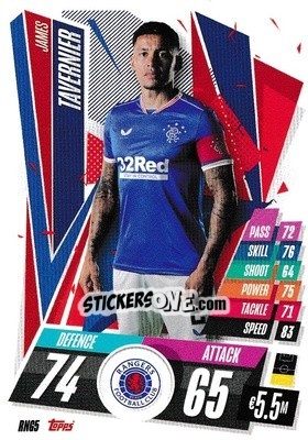Sticker James Tavernier - UEFA Champions League 2020-2021. Match Attax n. RNG5 - Topps