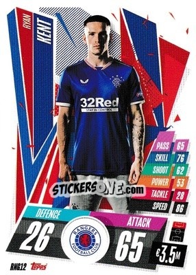 Sticker Ryan Kent - UEFA Champions League 2020-2021. Match Attax - Topps