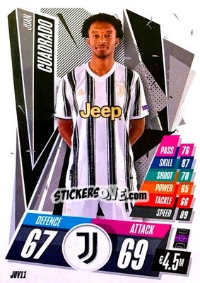 Figurina Juan Cuadrado - UEFA Champions League 2020-2021. Match Attax - Topps